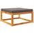 Produktbild 2 för Fotpall för trädgården 65x65x29 cm massivt akaciaträ