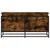 Produktbild 4 för Förvaringslåda lock rökfärgad ek 100x40x51,5 cm konstruerat trä