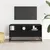 Produktbild 3 för Tv-bänk svart 80x34,5x40 cm konstruerat trä och metall