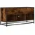 Produktbild 6 för Tv-bänk rökfärgad ek 100x35x50 cm konstruerat trä och metall