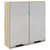 Produktbild 2 för Spegelskåp för badrum sonoma-ek 64,5x20x66,5 cm konstruerat trä
