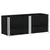 Produktbild 2 för Pallkragar 3 st svart 150x50 cm massivt furu