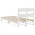 Produktbild 8 för Sängram utan madrass vit 100x200 cm massiv furu