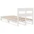 Produktbild 8 för Sängram utan madrass vit 75x190 cm massiv furu