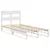 Produktbild 3 för Sängram utan madrass vit 90x190 cm massiv furu