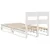 Produktbild 8 för Sängram utan madrass vit 90x190 cm massiv furu