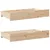Produktbild för Sänglådor med hjul 2 st 90x55x16 cm massiv furu
