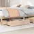 Produktbild 2 för Sänglådor med hjul 2 st 85x55x16 cm massiv furu