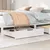 Produktbild 2 för Sänglådor 2 st vit 80x55x16 cm massiv furu