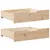 Produktbild för Sänglådor med hjul 2 st 75x55x16 cm massiv furu