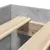 Produktbild 9 för Sängram betonggrå 100x200 cm konstruerad trä