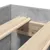 Produktbild 9 för Sängram betonggrå 90x190 cm konstruerad trä