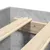 Produktbild 8 för Sängram betonggrå 135x190 cm konstruerat trä
