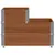 Produktbild 4 för Pallkrage 3 nivåer brun 120x80 cm massiv furu