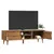 Produktbild 3 för Tv-bänk MOLDE brun 158x40x49 cm massiv furu