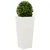 Produktbild 4 för Trädgårdskrukor 2 st vit 35x35x75 cm stål