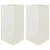 Produktbild 2 för Odlingslådor 2 st vit triangulär 50x43x75 cm stål