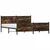 Produktbild 3 för Sängram utan madrass metall rökfärgad ek 183x213 cm