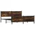 Produktbild 4 för Sängram utan madrass metall rökfärgad ek 183x213 cm