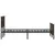 Produktbild 6 för Sängram utan madrass metall rökfärgad ek 183x213 cm