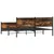 Produktbild 7 för Sängram utan madrass metall rökfärgad ek 183x213 cm