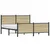 Produktbild 2 för Sängram utan madrass metall sonoma-ek 140x190 cm