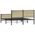 Produktbild 7 för Sängram utan madrass metall sonoma-ek 140x200 cm