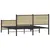 Produktbild 7 för Sängram utan madrass metall sonoma-ek 150x200 cm