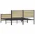Produktbild 7 för Sängram utan madrass metall sonoma-ek 160x200 cm
