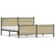 Produktbild 2 för Sängram utan madrass metall sonoma-ek 180x200 cm