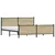 Produktbild 3 för Sängram utan madrass metall sonoma-ek 183x213 cm