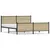 Produktbild 2 för Sängram utan madrass metall sonoma-ek 193x203 cm
