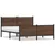 Produktbild 2 för Sängram utan madrass metall brun ek 140x190 cm