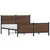 Produktbild 3 för Sängram utan madrass metall brun ek 140x190 cm