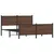 Produktbild 5 för Sängram utan madrass metall brun ek 140x190 cm