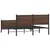 Produktbild 8 för Sängram utan madrass metall brun ek 140x190 cm