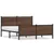 Produktbild 2 för Sängram utan madrass metall brun ek 140x200 cm