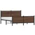Produktbild 3 för Sängram utan madrass metall brun ek 140x200 cm