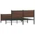 Produktbild 7 för Sängram utan madrass metall brun ek 150x200 cm