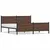 Produktbild 2 för Sängram utan madrass metall brun ek 183x213 cm