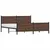 Produktbild 3 för Sängram utan madrass metall brun ek 183x213 cm