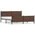 Produktbild 2 för Sängram utan madrass metall brun ek 193x203 cm