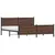 Produktbild 3 för Sängram utan madrass metall brun ek 193x203 cm