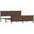 Produktbild 4 för Sängram utan madrass metall brun ek 193x203 cm