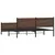 Produktbild 7 för Sängram utan madrass metall brun ek 193x203 cm