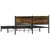 Produktbild 7 för Sängram utan madrass metall rökfärgad ek 183x213 cm