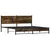 Produktbild 4 för Sängram utan madrass metall rökfärgad ek 180x200 cm
