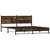 Produktbild 4 för Sängram utan madrass metall rökfärgad ek 183x213 cm