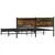 Produktbild 7 för Sängram utan madrass metall rökfärgad ek 183x213 cm