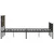 Produktbild 6 för Sängram utan madrass metall rökfärgad ek 183x213 cm